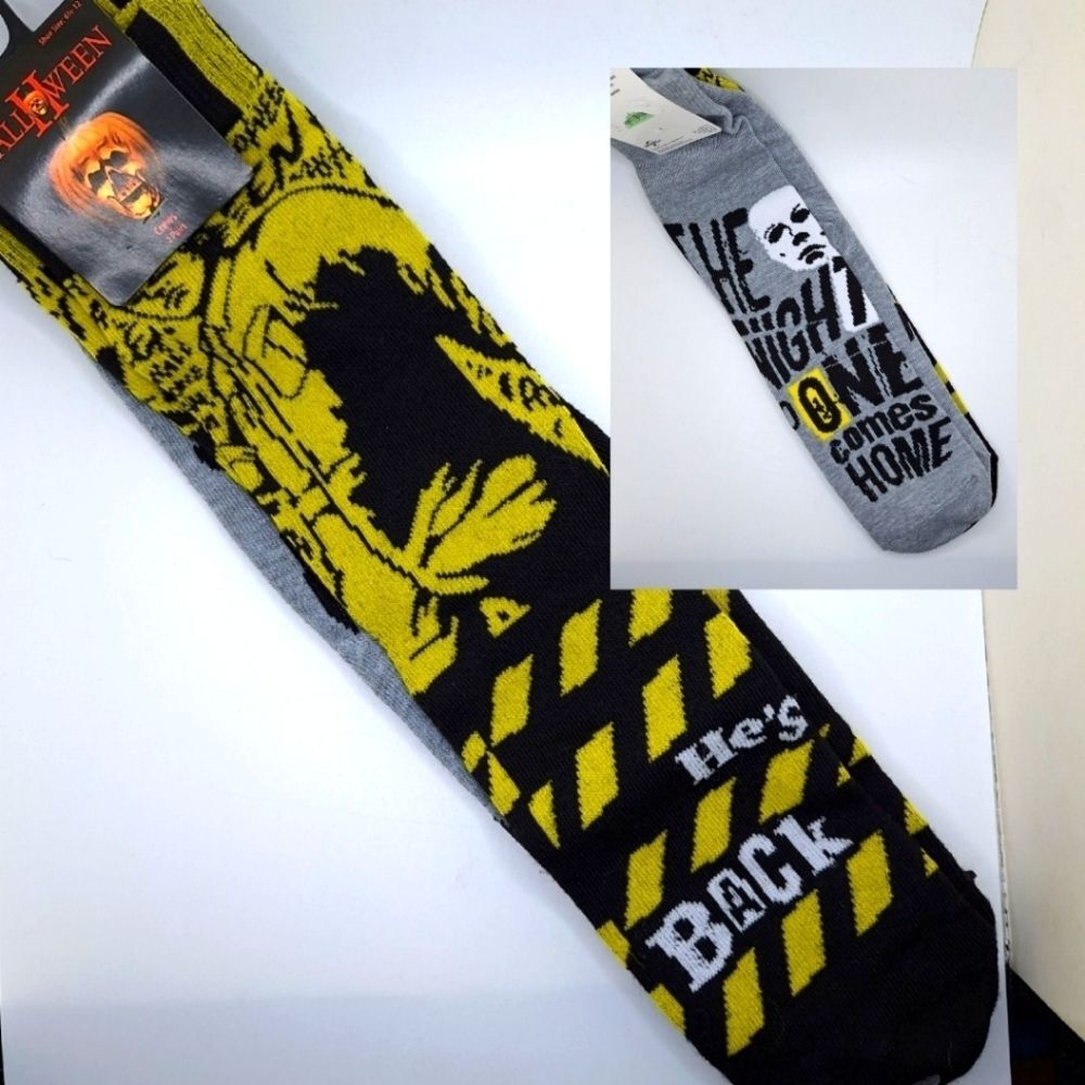 Michael Meyers crew socks 2 pair he's back the night No one comes home